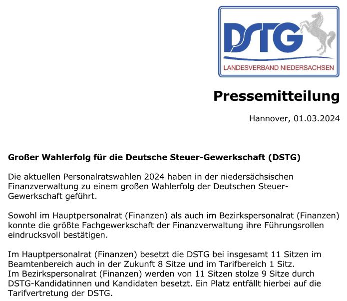 DSTG Presseinfo Wahlen24 2024 03 01 bild